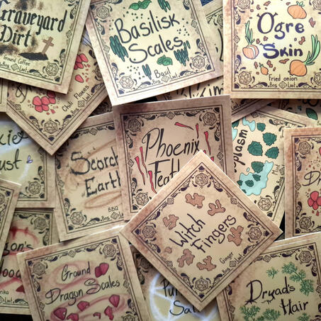 DND spice jar labels